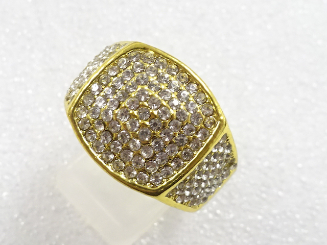 JAPANESE KIMONO / ANTIQUE CRYSTAL RING (SIZE 25)